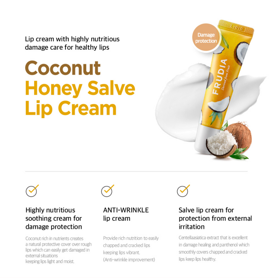 FRUDIA Coconut Honey Salve Lip Cream (10g) - CHERIPAI