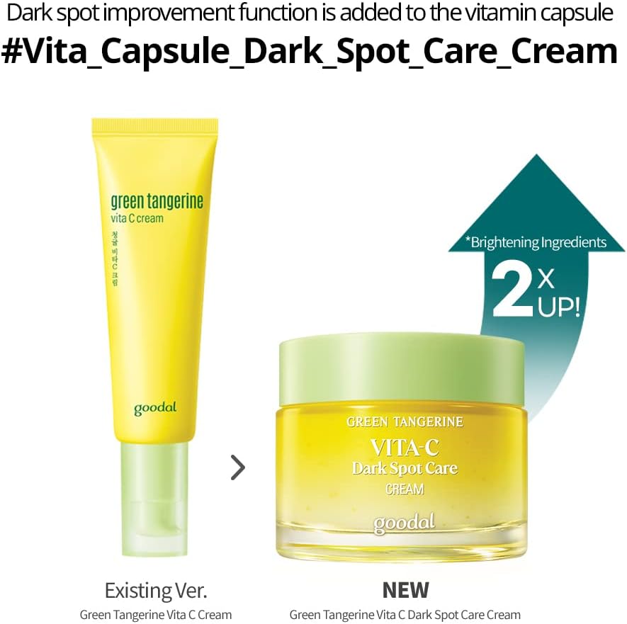 GOODAL Green Tangerine Vita C Dark Spot Care Cream (50ml) - CHERIPAI