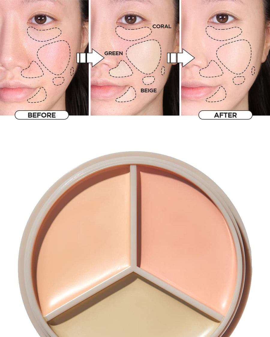 THE SAEM Cover Perfection Triple Pot Concealer - 4 Shades (13.5g)