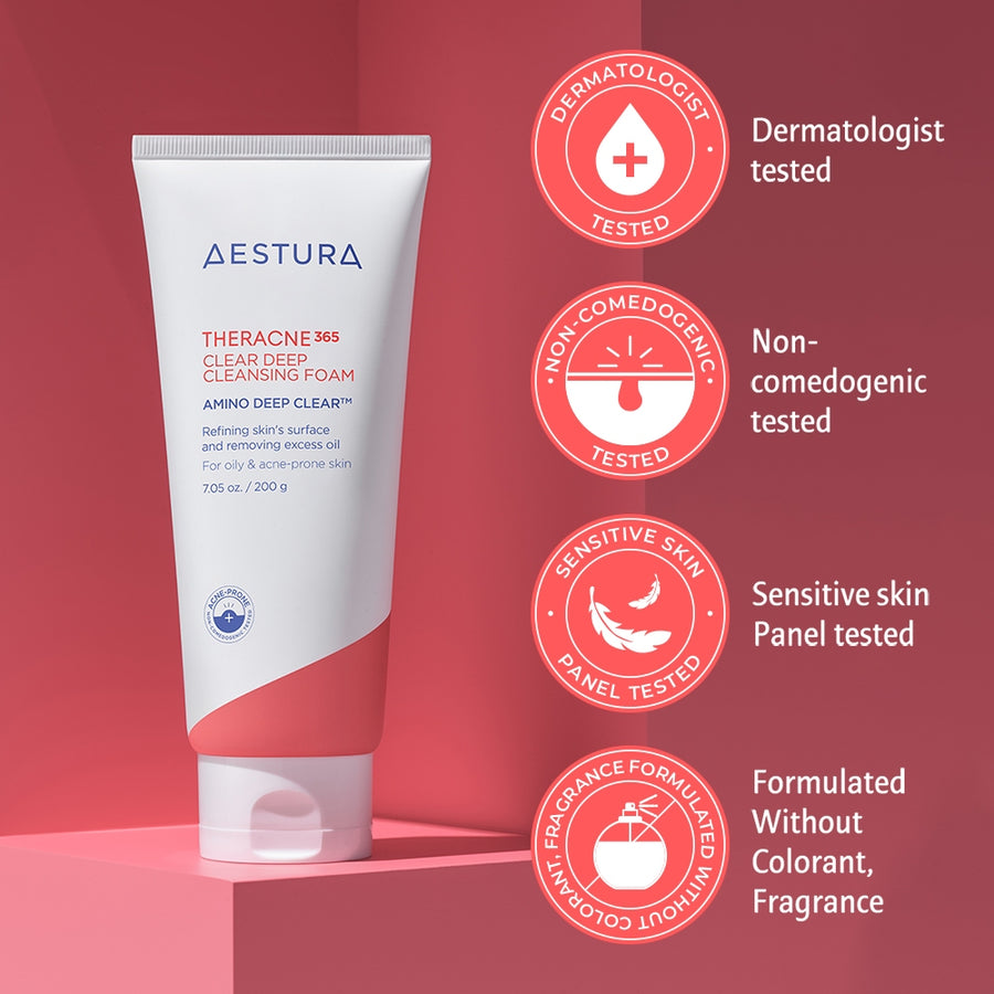 AESTURA Theracne 365 Clear Deep Cleansing Foam (200g)