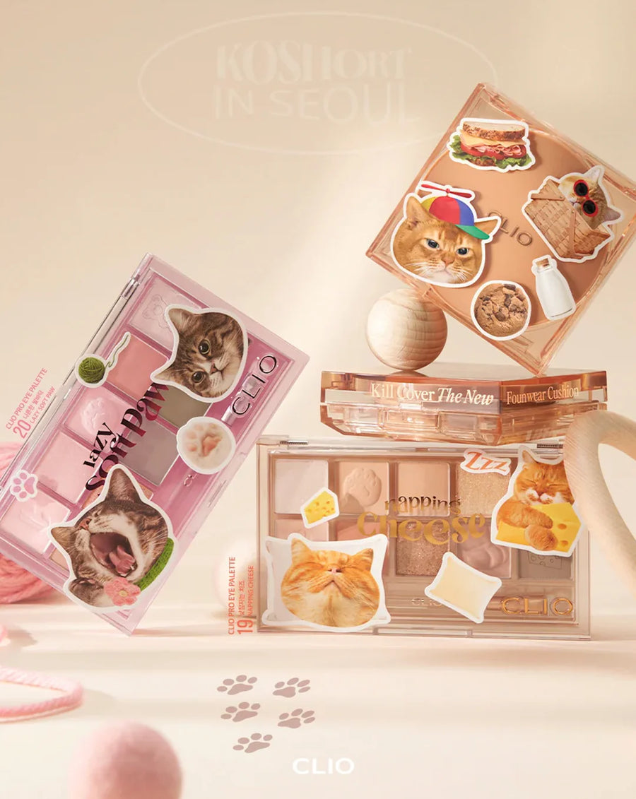 CLIO Pro Eye Palette Koshort In Seoul Limited Edition (+ Sticker Set) - 2 Types - CHERIPAI