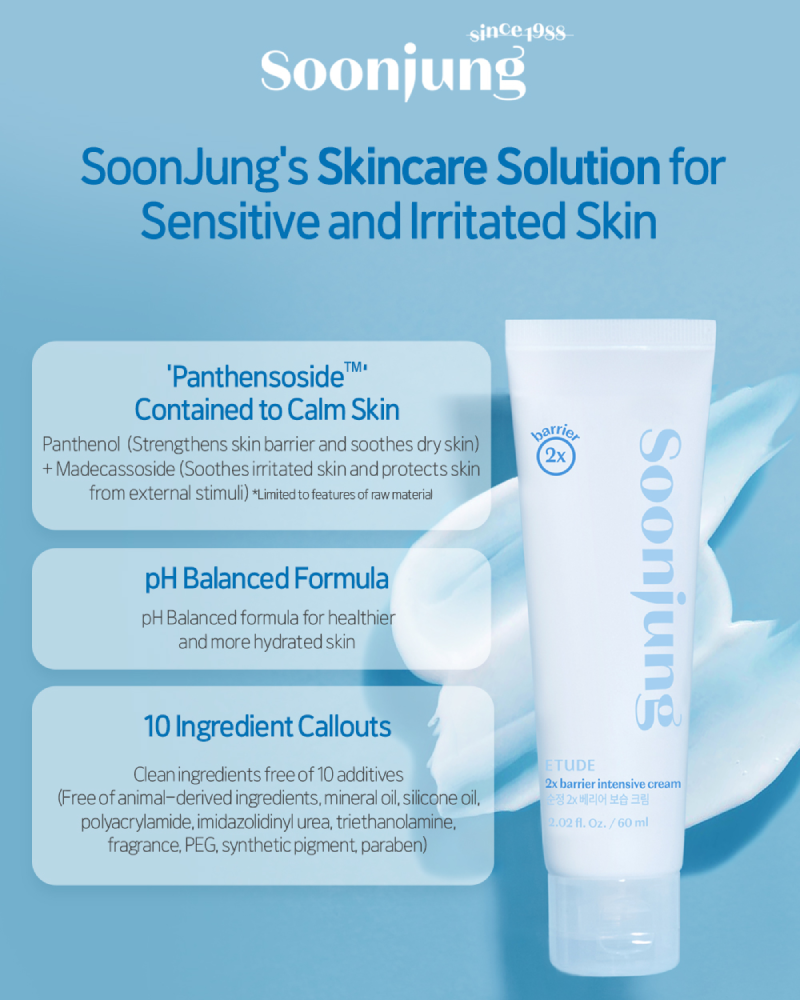 ETUDE Soon Jung 2x Barrier Intensive Cream (60ml) - CHERIPAI