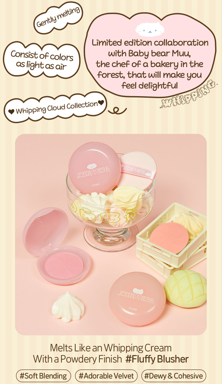 ETUDE Whipping Velvet Blusher - 2 Shades (7g)