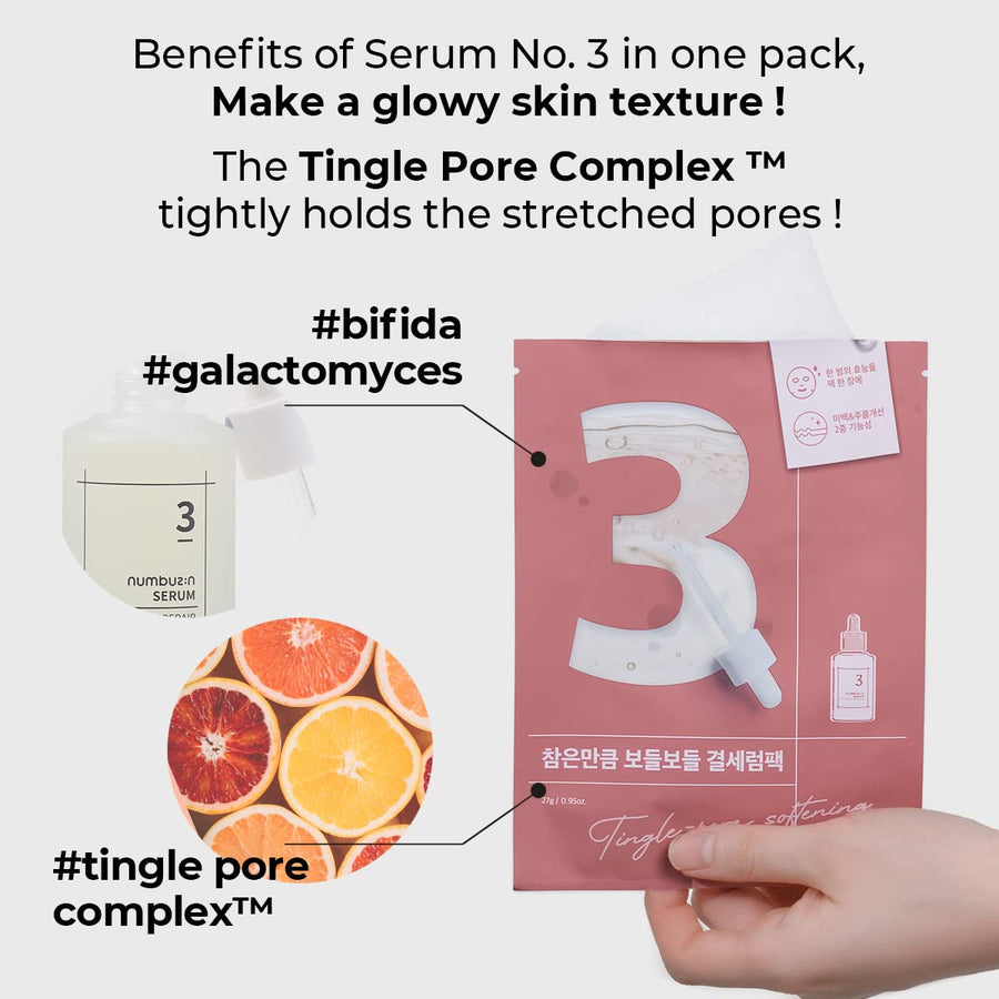 NUMBUZIN No.3 Tingle-Pore Soothing Sheet Mask (27ml) - CHERIPAI
