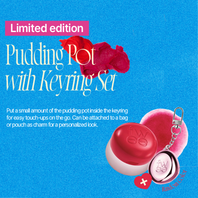 FWEE Lip & Cheek Blurry Pudding Pot + Pendant Keyring Set (Random Keyr