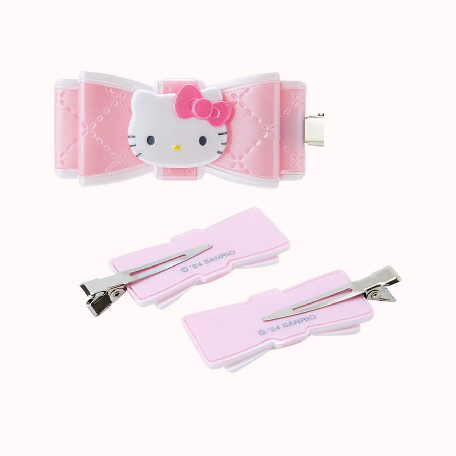 SANRIO Quilted Ribbon Hair Clip (5 Types)