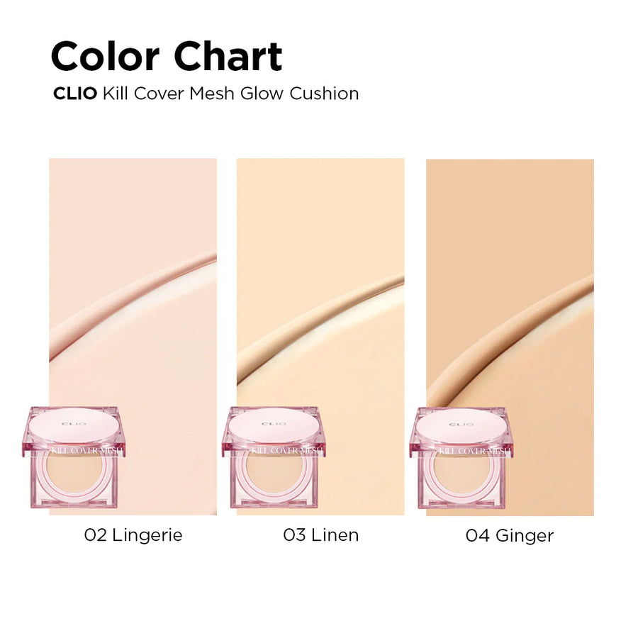 CLIO Kill Cover Mesh Glow Cushion Set (+ Refill) - 3 Shades - CHERIPAI