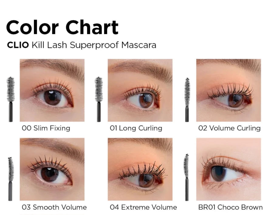 CLIO Kill Lash Superproof Mascara - 3 Types (7g) - CHERIPAI