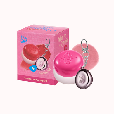 FWEE Lip & Cheek Blurry Pudding Pot + Pendant Keyring Set (Random Keyr