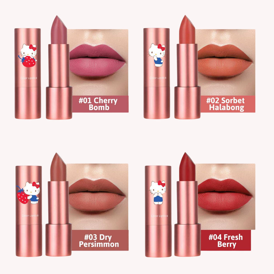 HELLO KITTY X CATHY DOLL Colour Lipstick [4 Shades] - CHERIPAI