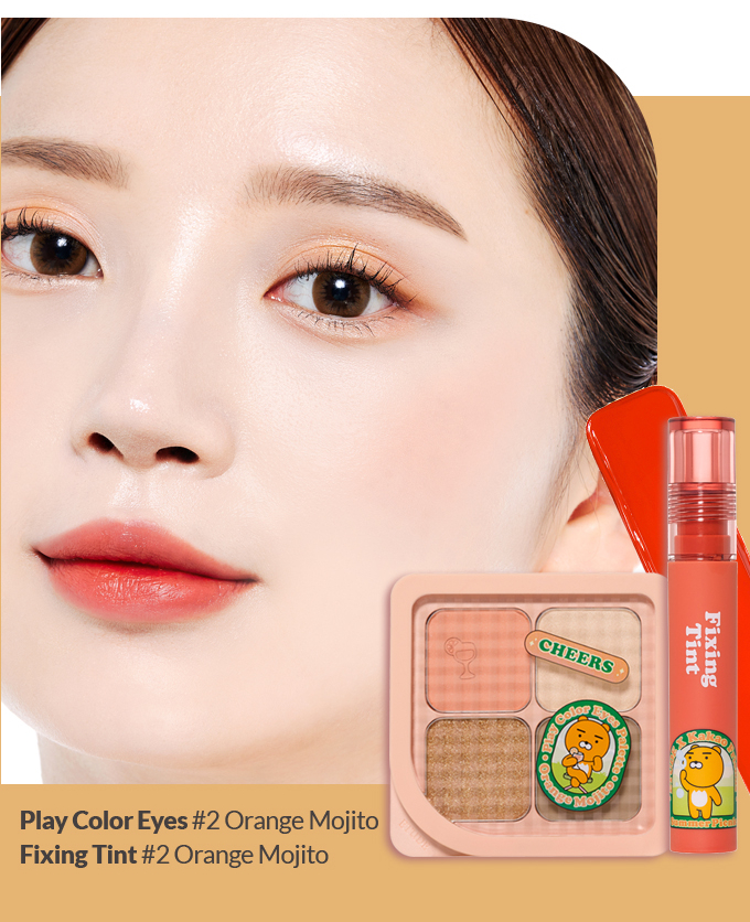 ETUDE #Kakao Friends Play Color Eyes - #2 Orange Mojito - CHERIPAI