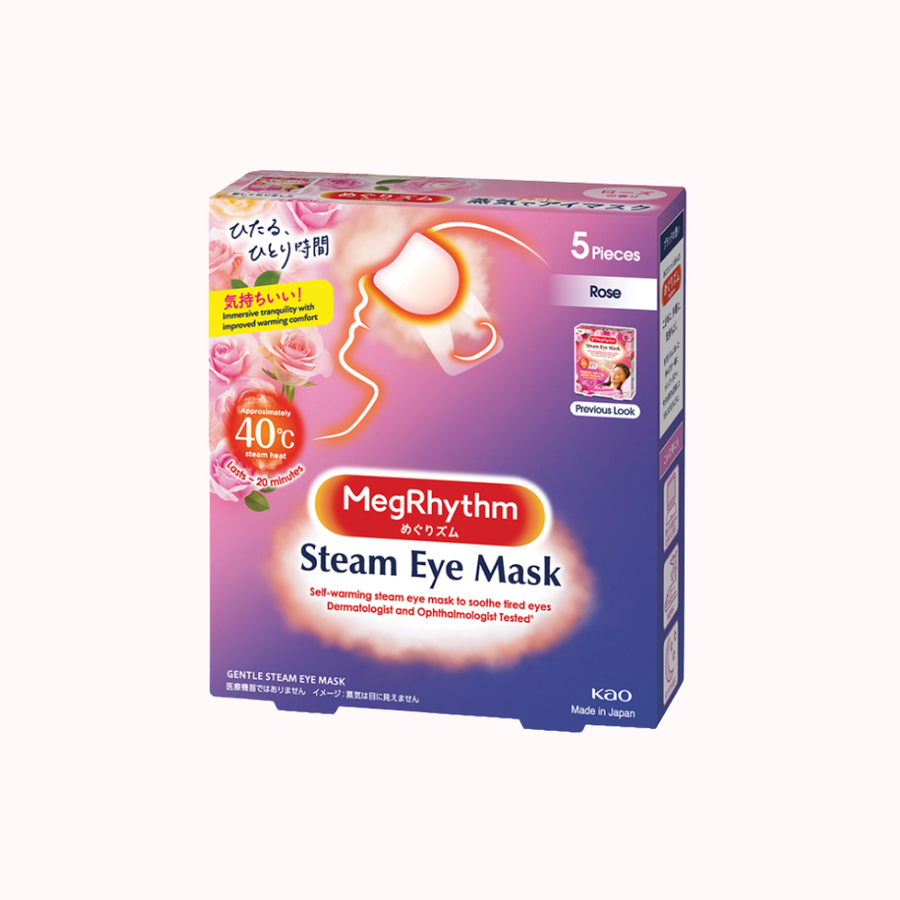 KAO MegRhythm Gentle Steam Eye Mask - Rose (Set of 5) - CHERIPAI