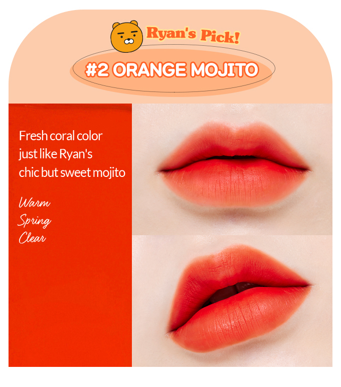 ETUDE #Kakao Friends Fixing Tint - #2 Orange Mojito