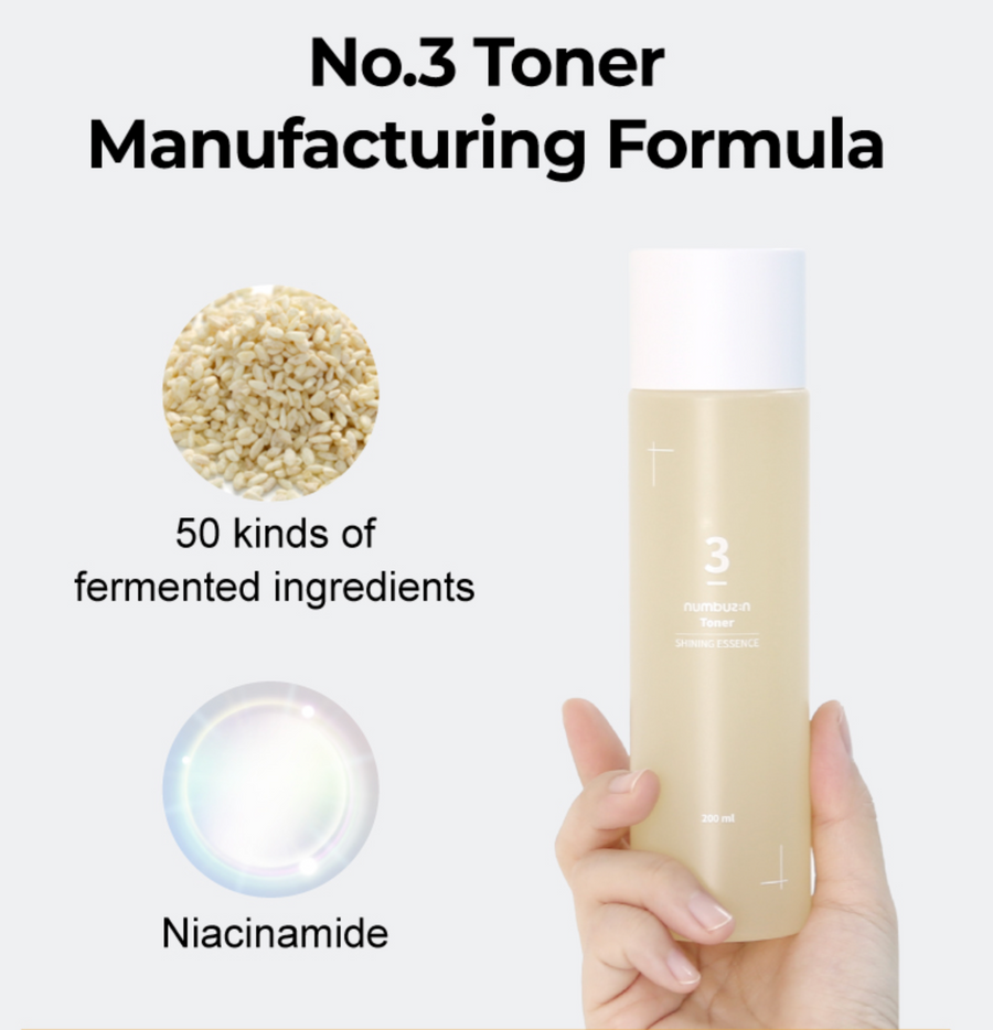 NUMBUZIN No.3 Super Glowing Essence Toner (200ml) - CHERIPAI