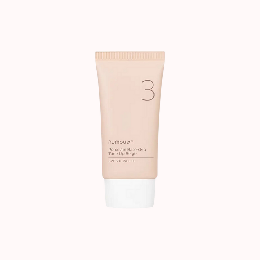 NUMBUZIN No.3 Porcelain Base-Skip Tone Up Beige SPF 50+ PA++++ (50ml) - CHERIPAI